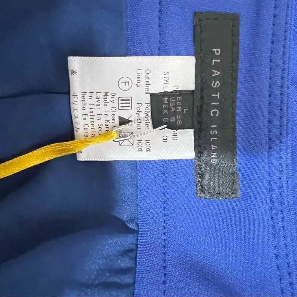 Plastic Island Royal Blue/violet mini skirt Brand New!